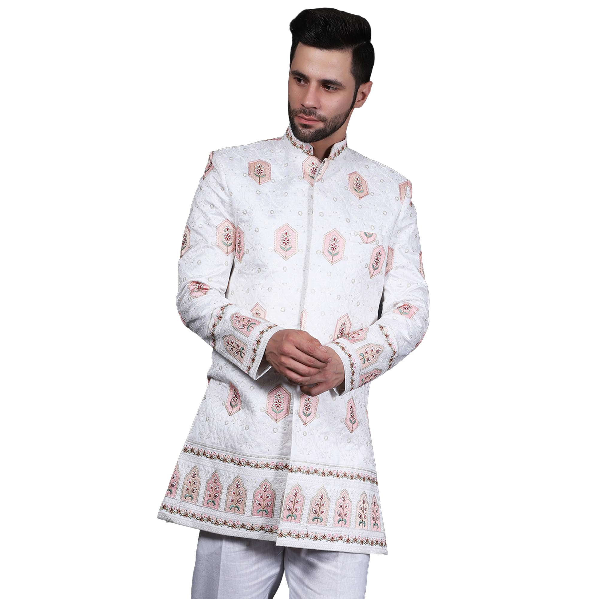 wintage Cotton Silk White Bandhgala-picture-54