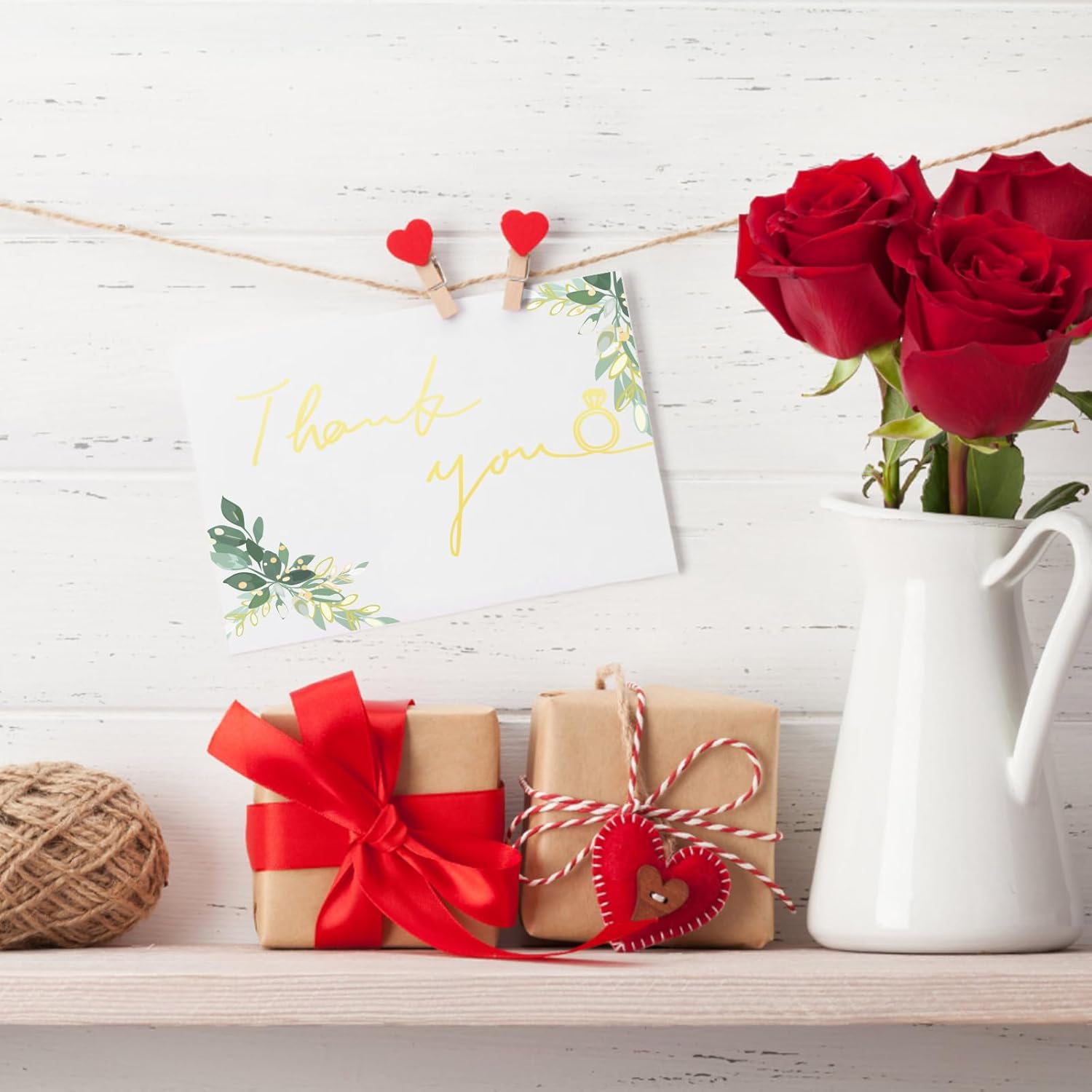 Wedding Thank You Cards with Envelopes, 20 Pack Sage Green Bridal Shower Thank You Cards Bulk with Stickers, 4X6 Inch Blank Thank You Wedding Cards with Envelopes - Image 4