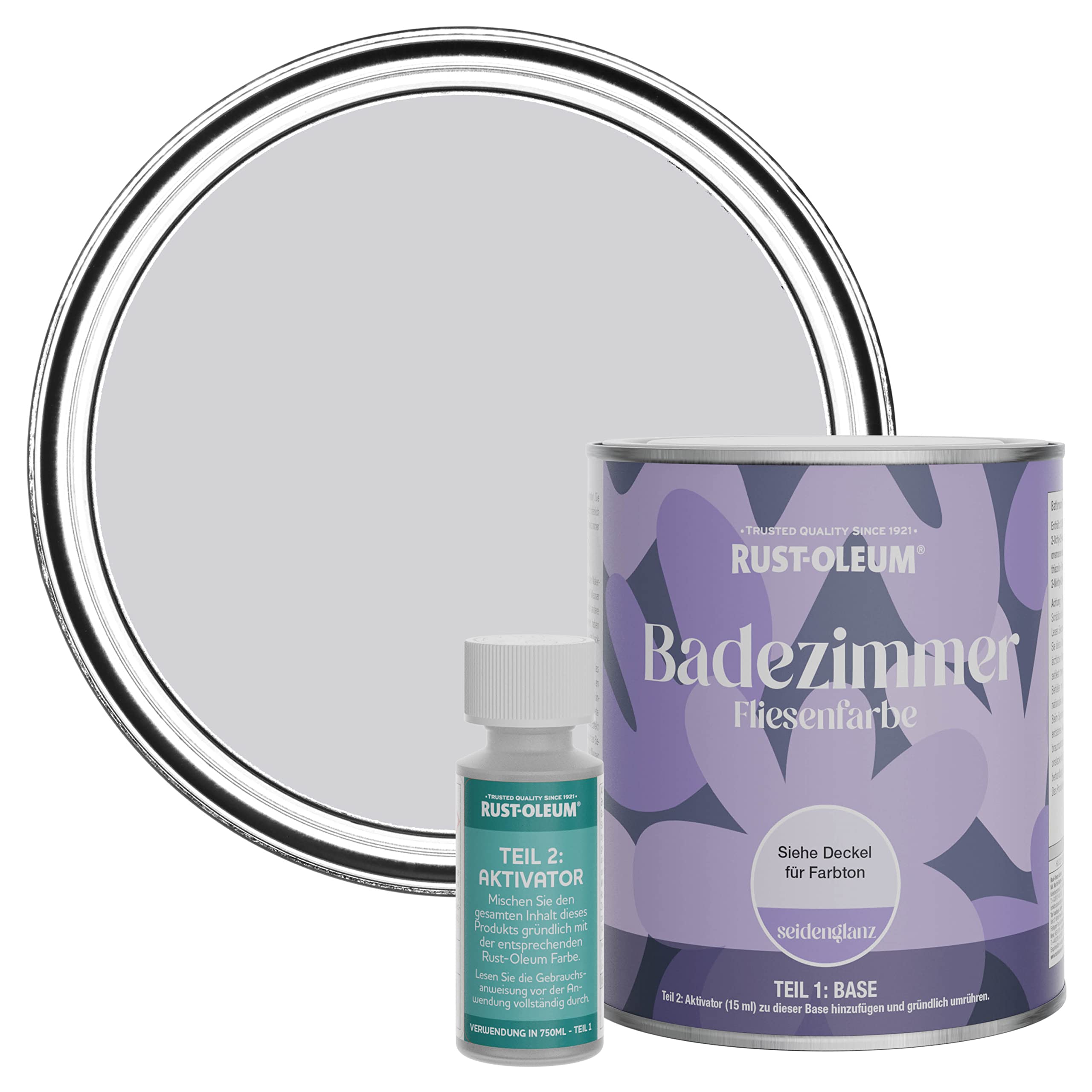 Rust-Oleum wasserfeste lila Fliesenfarbe für Badezimmer in Seidenglanz Finish - Fliederbusch 750ML