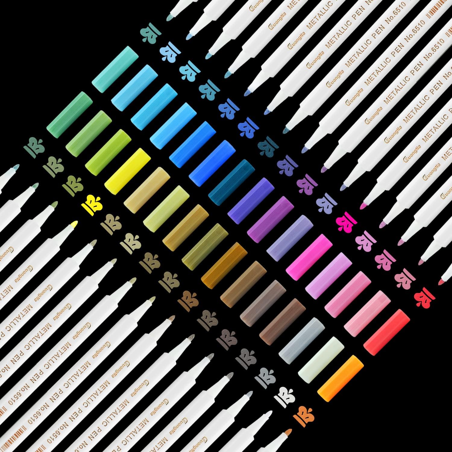 YITHINC Metallic Stifte Set, 30 Brillante Farben Metallic Marker Stifte für Scrapbooking