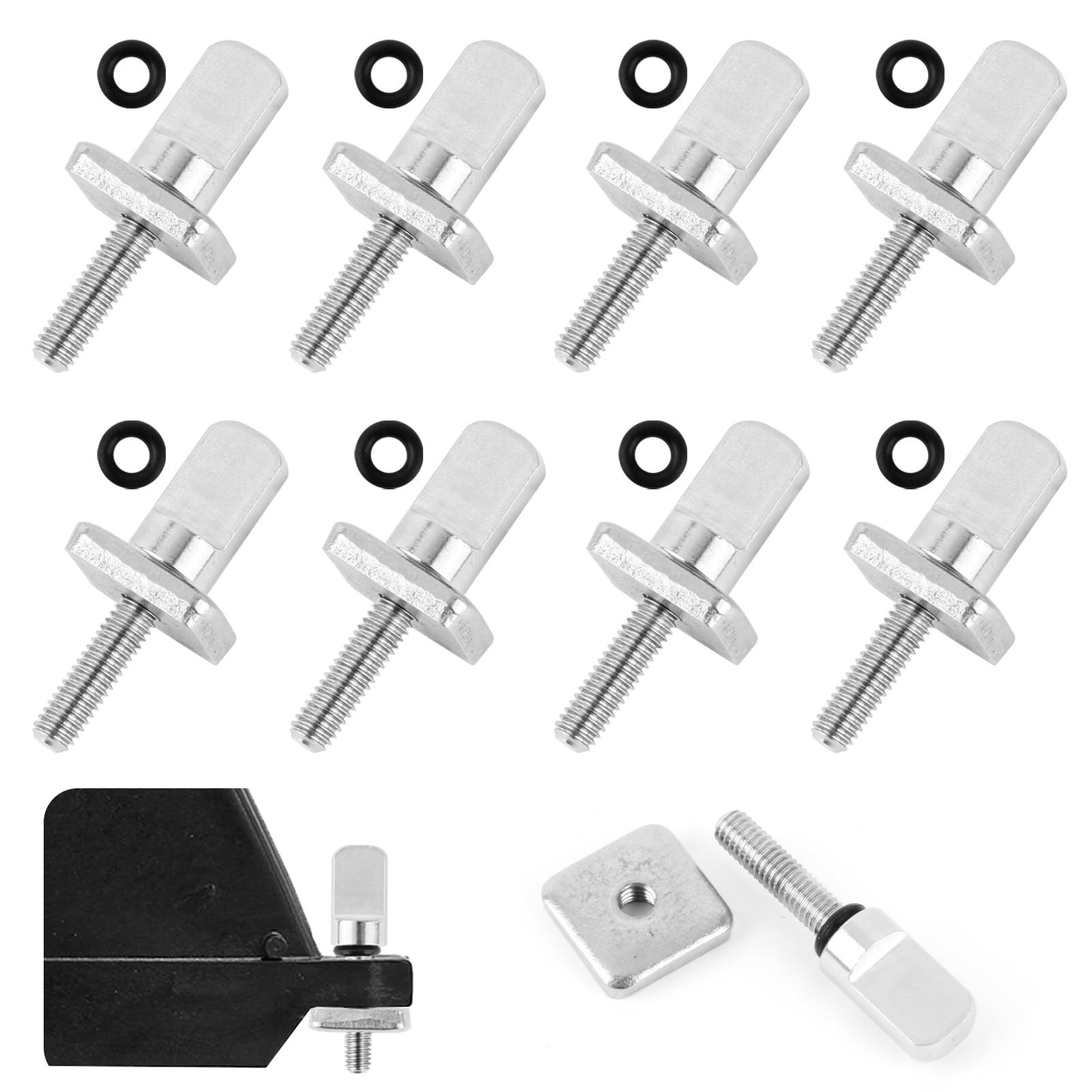 8 viti per tavola da surf SUP, viti per tavola da surf, in acciaio inox 316, viti per tavola da surf, viti per longboard, viti universali, accessori per single fins paddle Board Fin Box