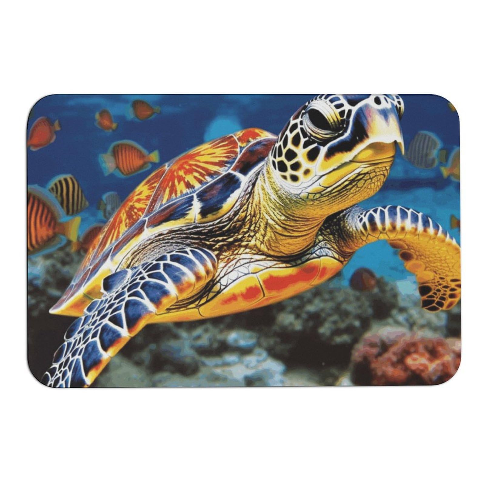 Tapis absorbant l'eau tortue de mer pour entrée et terrasse