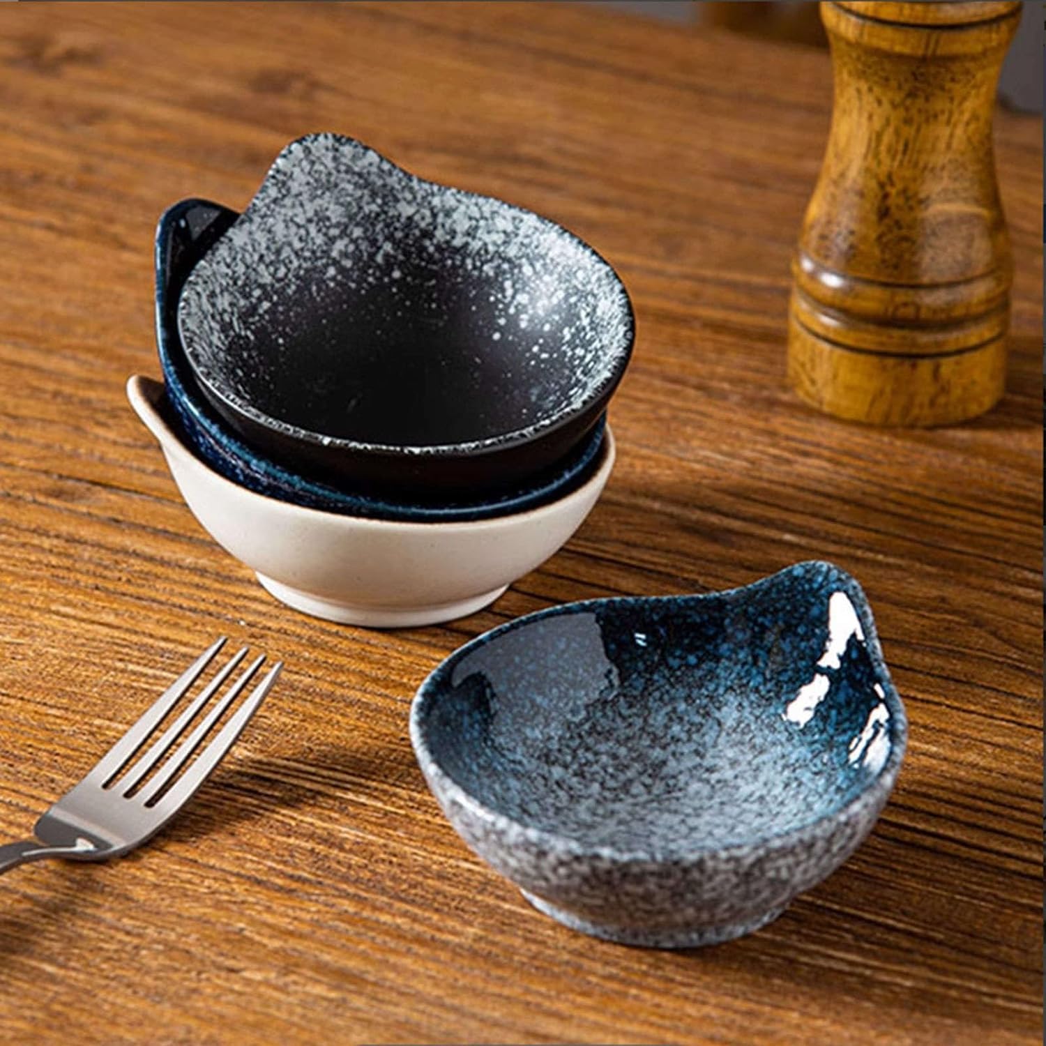 Saucenschalen for Dippen, Dip-Saucenschalen, 4 Zoll kleine Dip-Saucenschalen, for Tomatensauce, Soja, Essig(Starry Sky)