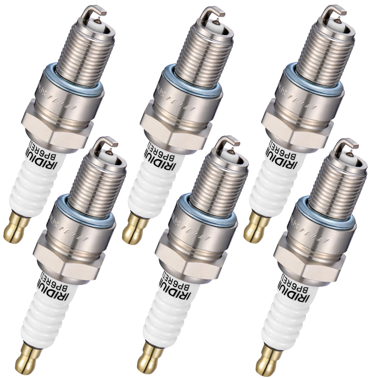 BDFHYK 6578 Iridium Spark Plugs Compatible with Cherokee 300 Special Calais Suburban Dart 2.0L 3.2L 5.0L L4 L6 V8 Replacement for BPR4ES Set of 6