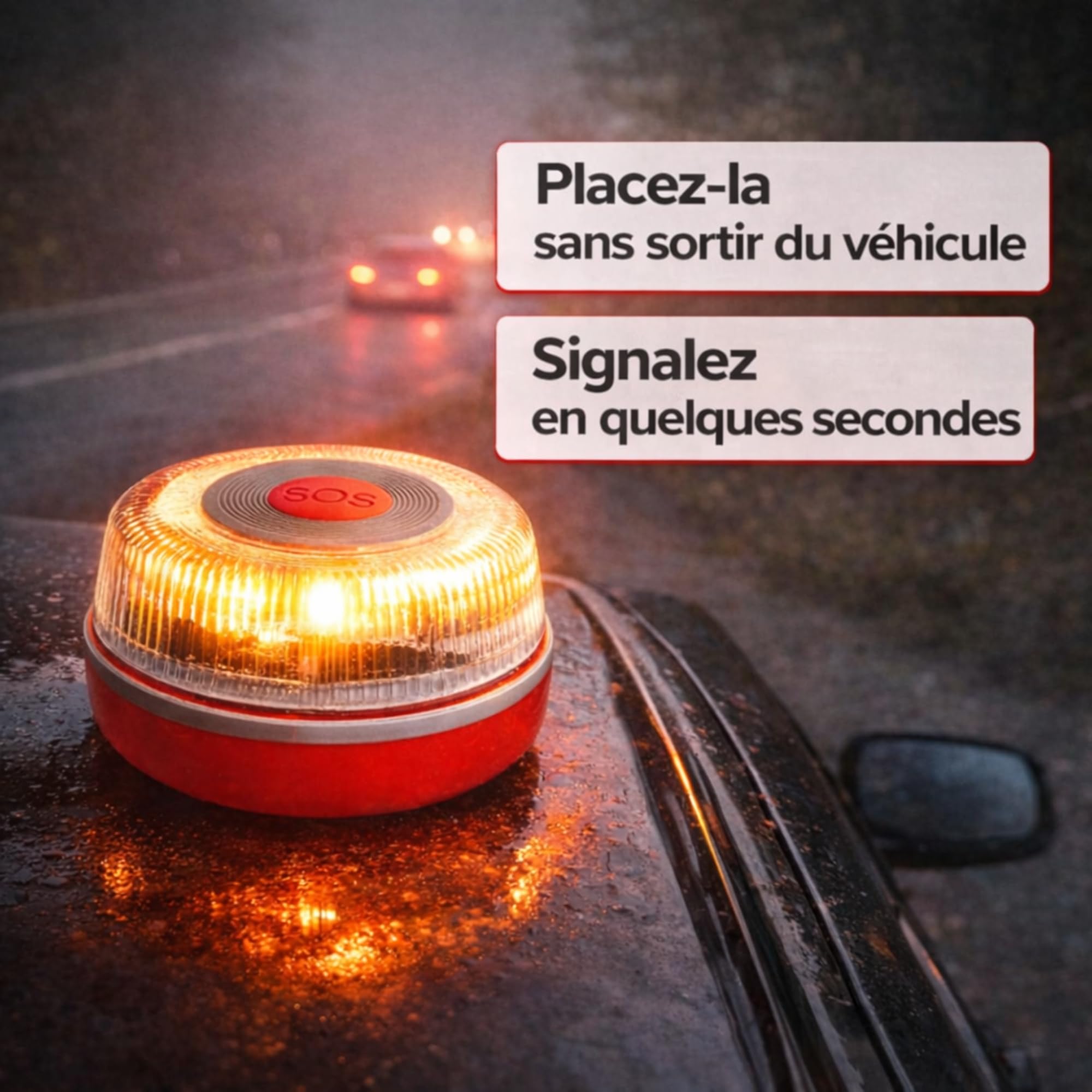 gyrophare led v16 homologué espagne DGT 3.0 Connecté GPS - Balise Lumineuse V16 Voiture - Lumière d’Urgence Homologuée - Balise DGT
