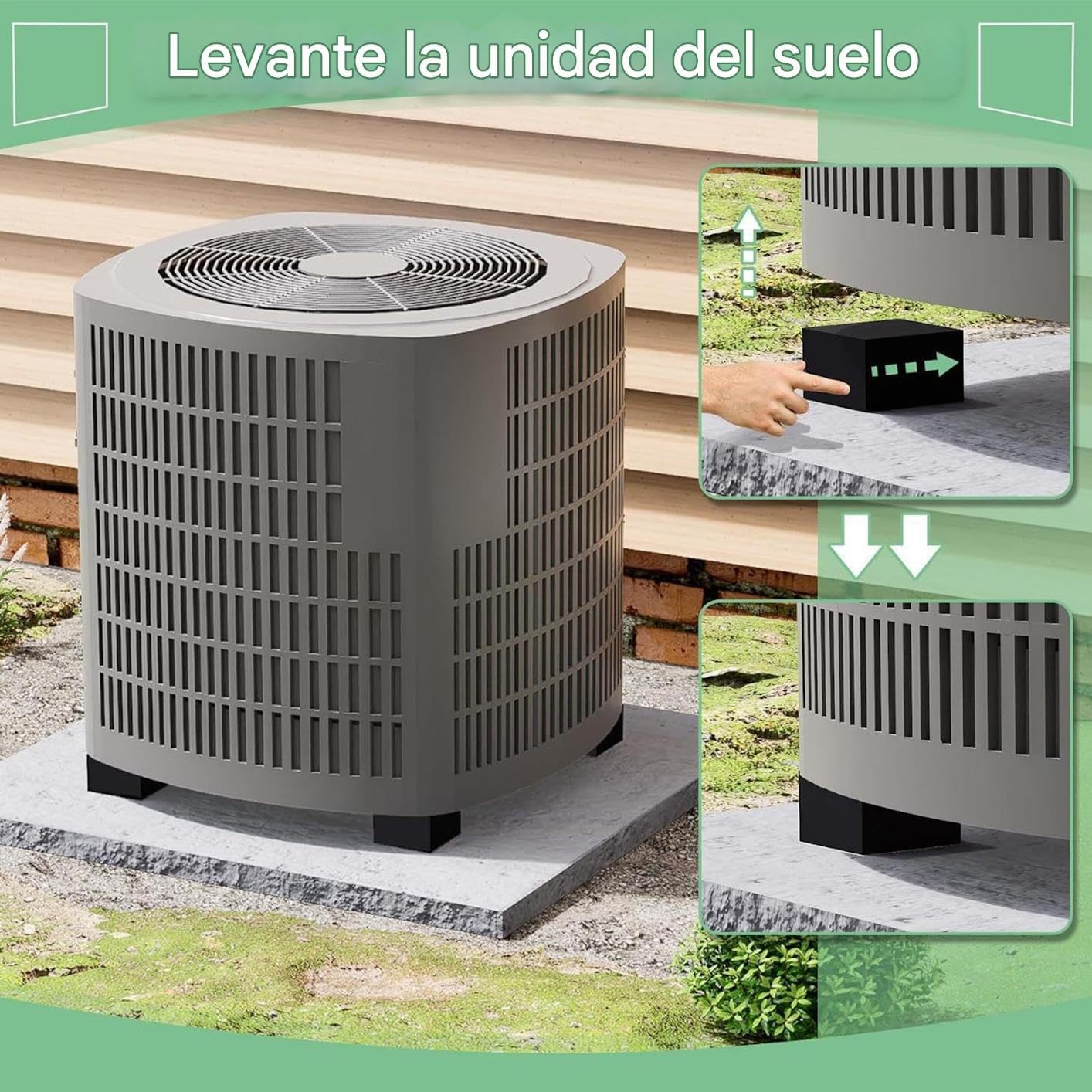 Almohadillas Antivibración - Almohadillas de Goma para Aislamiento de | Compresor de Aire | 4 Unidades Absorbente Antigolpes Antideslizante para Máquina de Suelo Condensadora Secadora Compres
