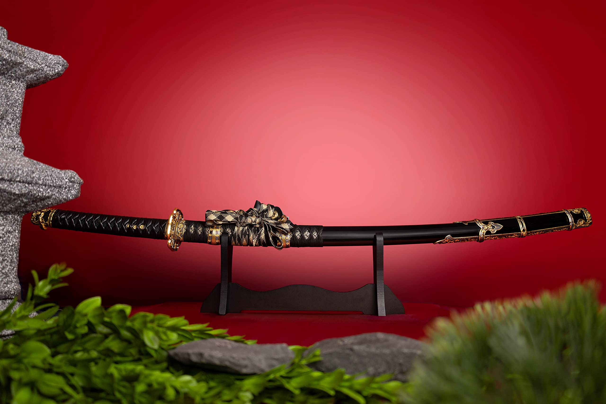 Katana Schwert Echt Scharf zum Training Samurai Schwert Stahl für Erwachsene - Ninja Katana Metall - 18 Jahre Erforderlich