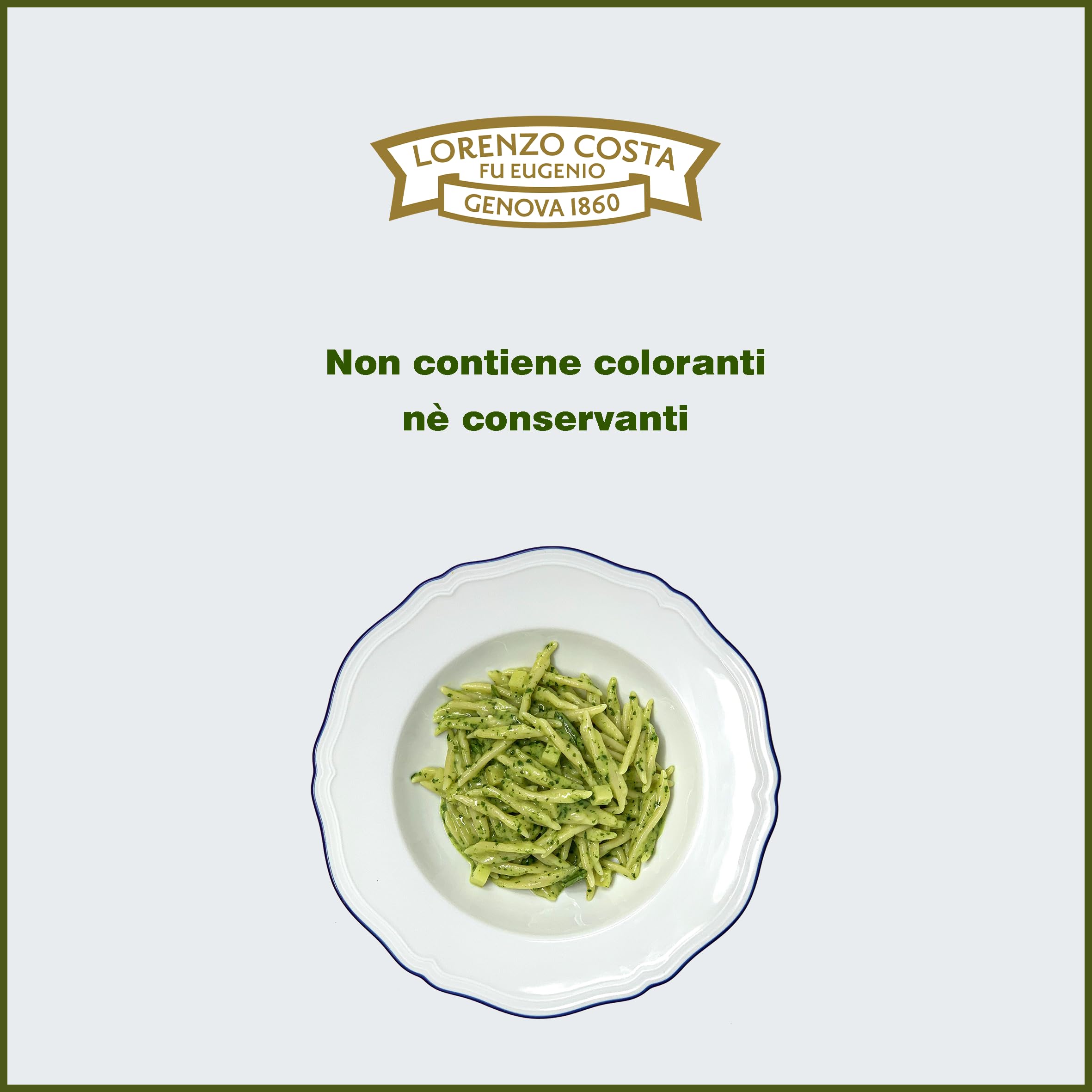 LORENZO COSTA FU EUGENIO Pesto alla genovese | Pesto Genovese artigianale | Pesto alla Genovese Artigianale | Pesto Ligure | Sughi Pronti Per la Pasta | Vasetto da 185gr (4 Pezzi)