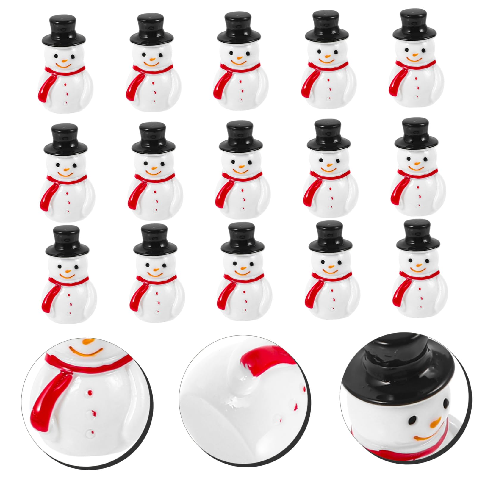 20 Piezas Mini Muñeco Resina Decoración de Micropaisajes Suministros para Fiesta de Cumpleaños Temática de Invierno para Escenarios de Invierno