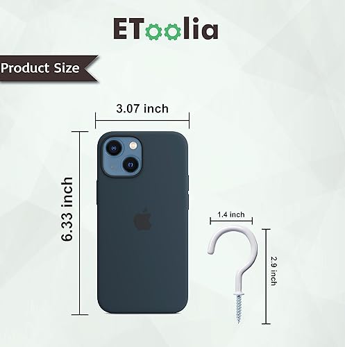 Miniatura 2 de Etoolia 50 ganchos de techo para plantas colgantes, ganchos de 2.9 pulgadas resistentes, ganchos colgantes para luces de Navidad, tazas,