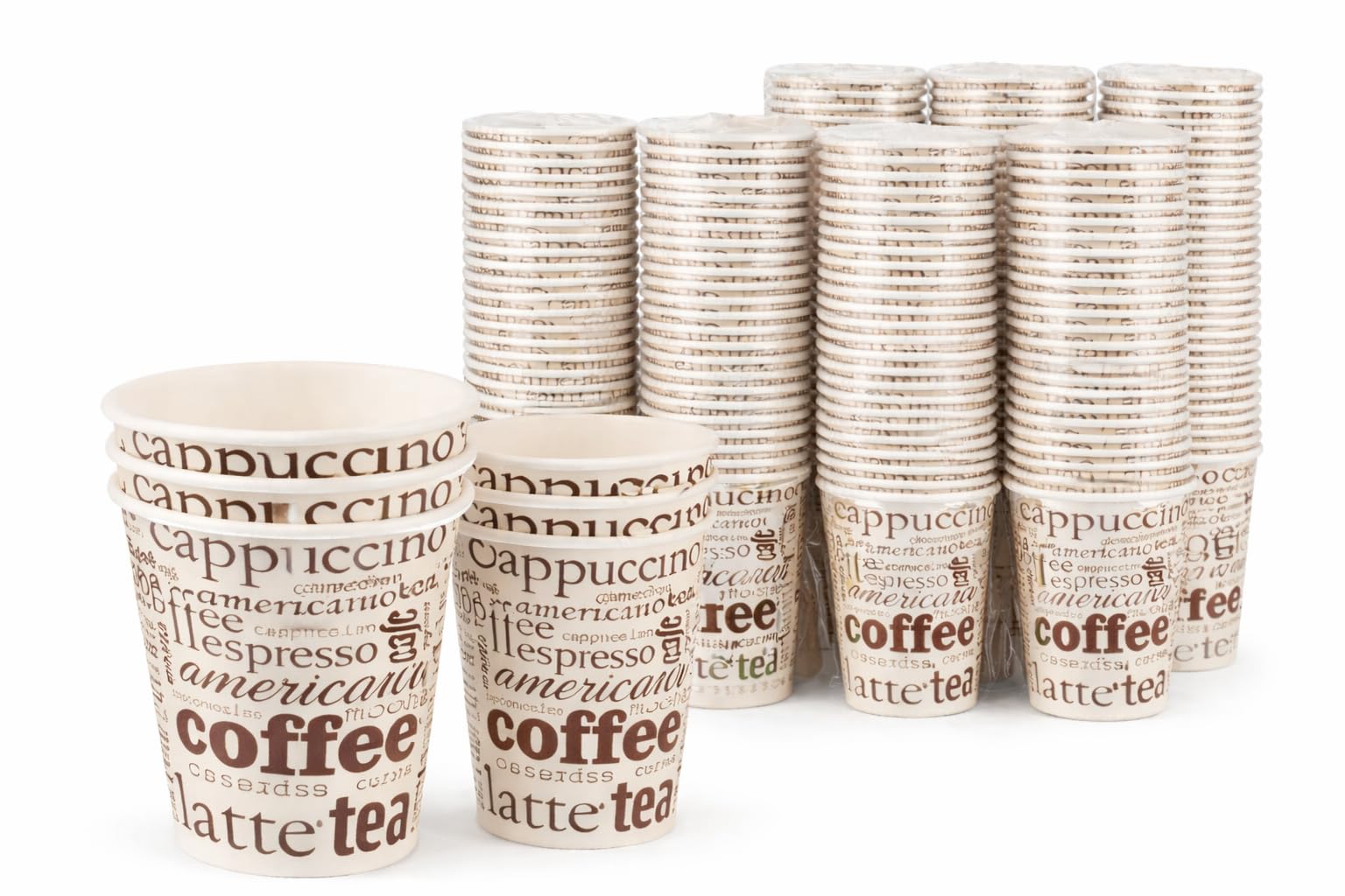Vasos Café Desechables - Vasos de Cartón | Pack Unidades | Aptos para Bebidas Calientes | Resistentes y Aislantes | Uso Profesional y Doméstico (1000, 240 cc)
