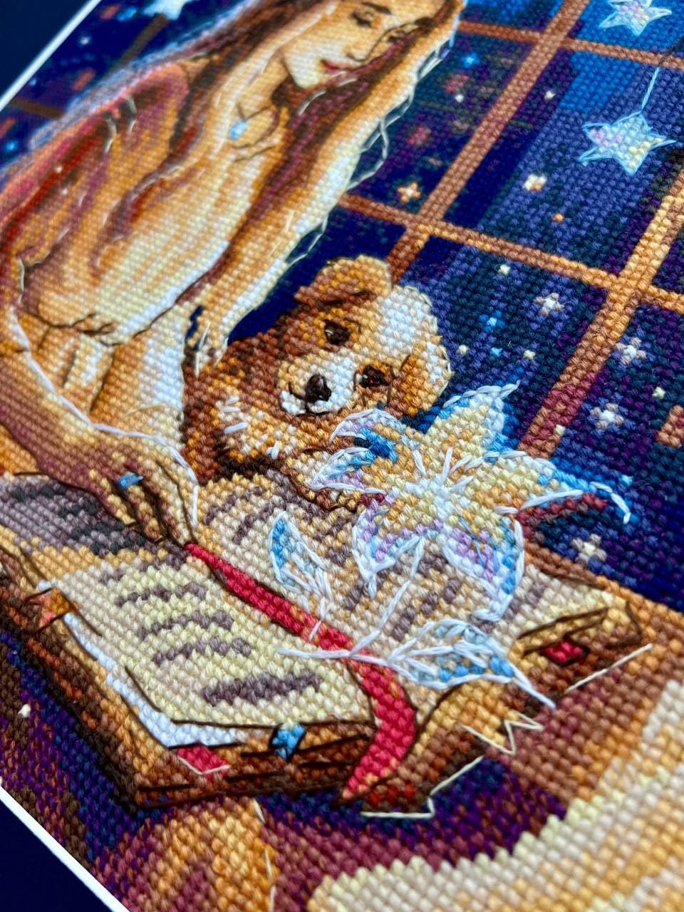 RIOLIS - Magic Book 2262, Dogs Cross Stitch Kits 9¾"x9¾, Cross Stitch Kits for Beginners & Advanced, Crossstitching Kits Adult, Counted Stitching Kits, Animals Embroidery Kit