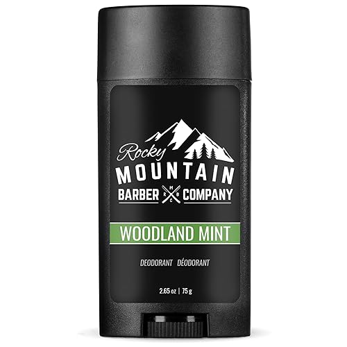 Desodorante natural para hombre, sin aluminio ni parabenos, fabricado con ingredientes simples a base de plantas y aceite esencial de menta,