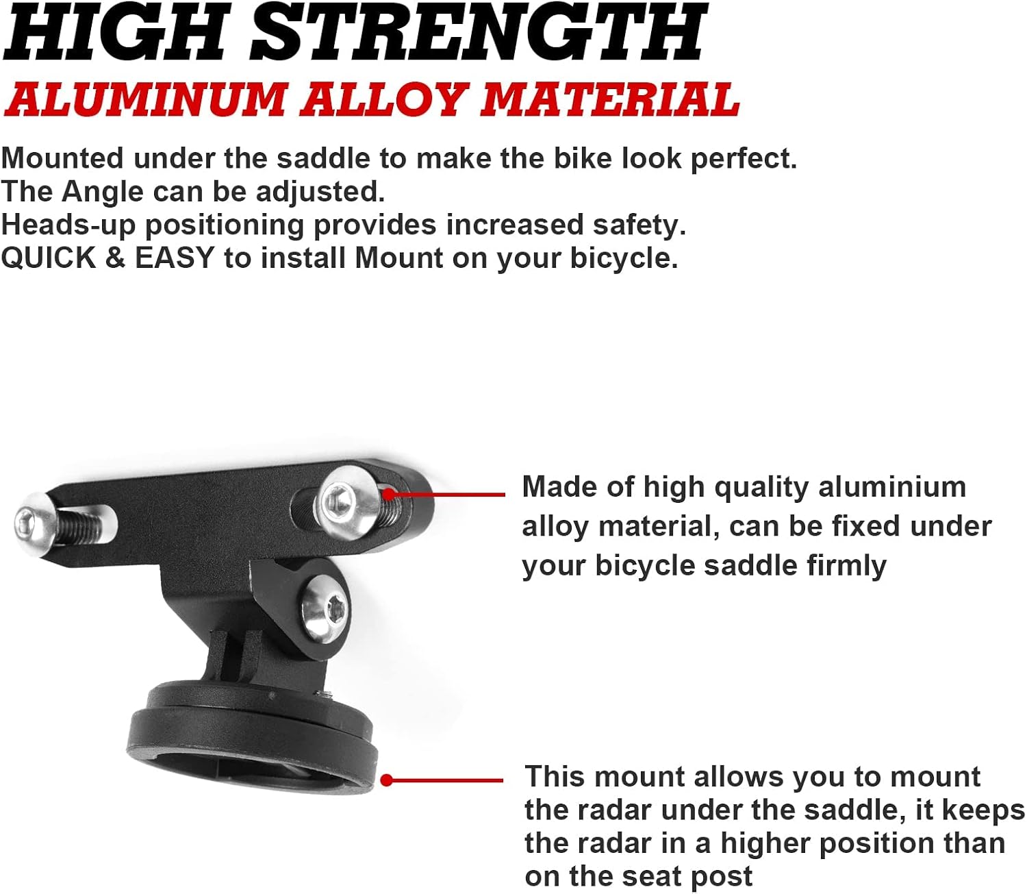 x xotic tech Saddle Clamp Mount for Gopro Camera Garmin Varia Rearview Radar Rear Light, Compatible with S-Works SWAT & Most Lynx - Type B