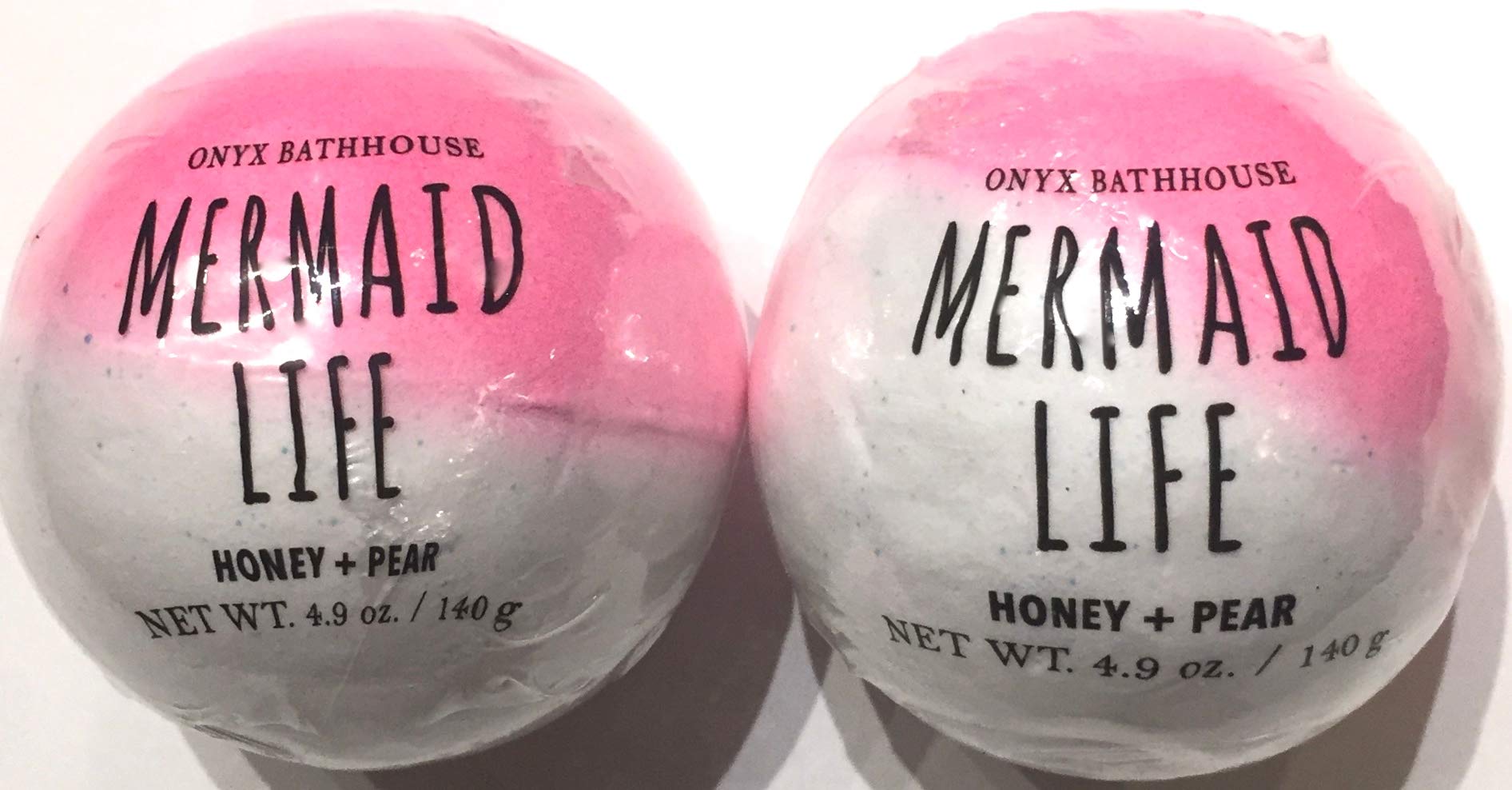 Onyx Bathhouse Mermaid Life Honey + Pear 4.9oz Bath Bomb - Two Count