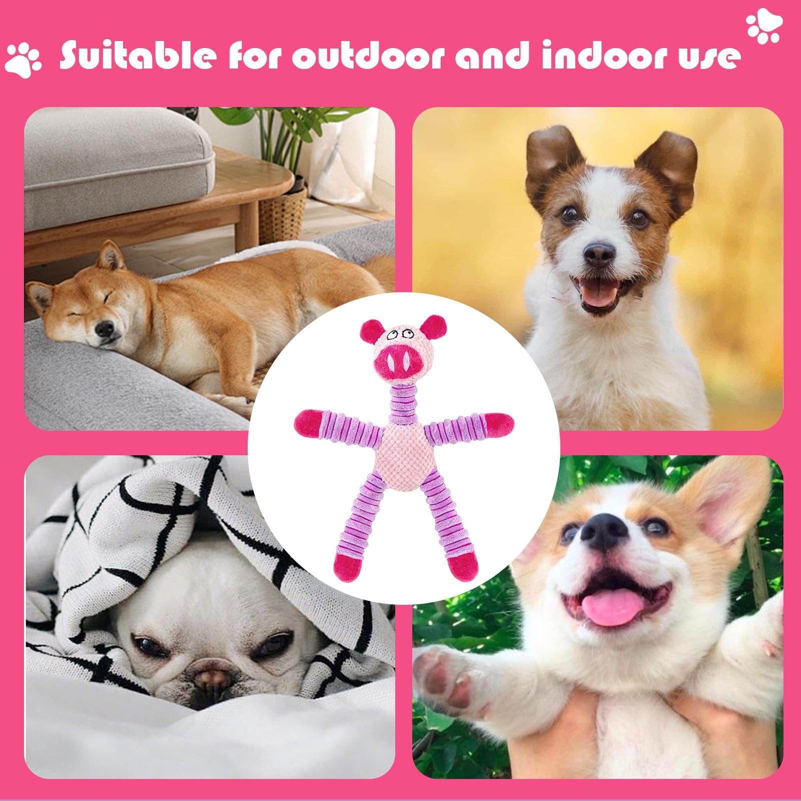 Juguete Mordedor para Perros Suministros de Peluche para Mascotas | Juguete para Limpieza Canina Para Razas Medianas y Grandes En Interiores y Exteriores