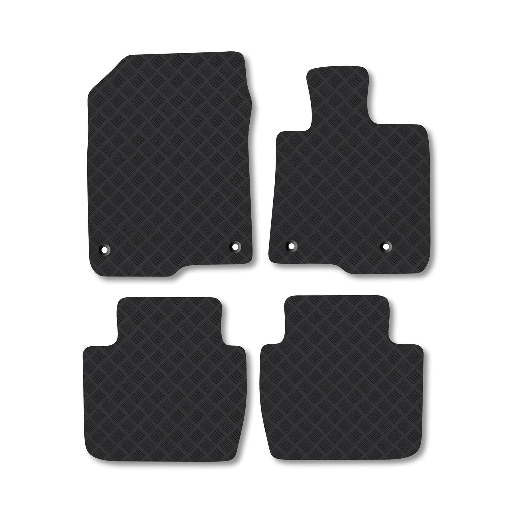 Honda ZR-V (2023+) Rubber Car Mats Accessories Tailored Fit Compatible Accessory Waterproof Protection Non-Slip Floor Mats Full Coverage Durable Front Rear Set Coverage with Clips