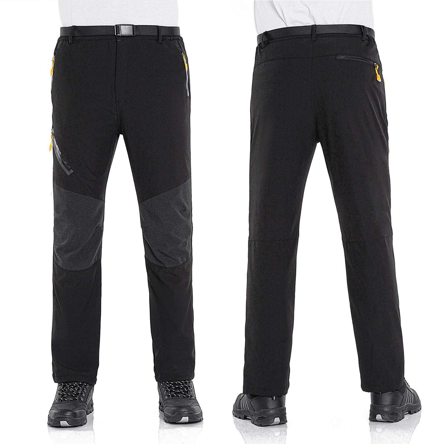 de Los Hombres Exterior Pantalones Ligeros Secado Rápido Senderismo Caza Pantalones de Pesca con Cinturón