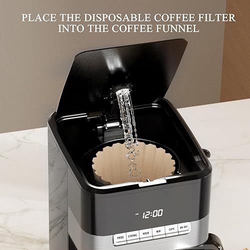 Miniatura 7 de Filtros de café de 8 a 12 tazas, 7.875 x 3.25 pulgadas, 100 filtros de café para cesta, papel de filtro de café desechable de 8 a 12 tazas, natural