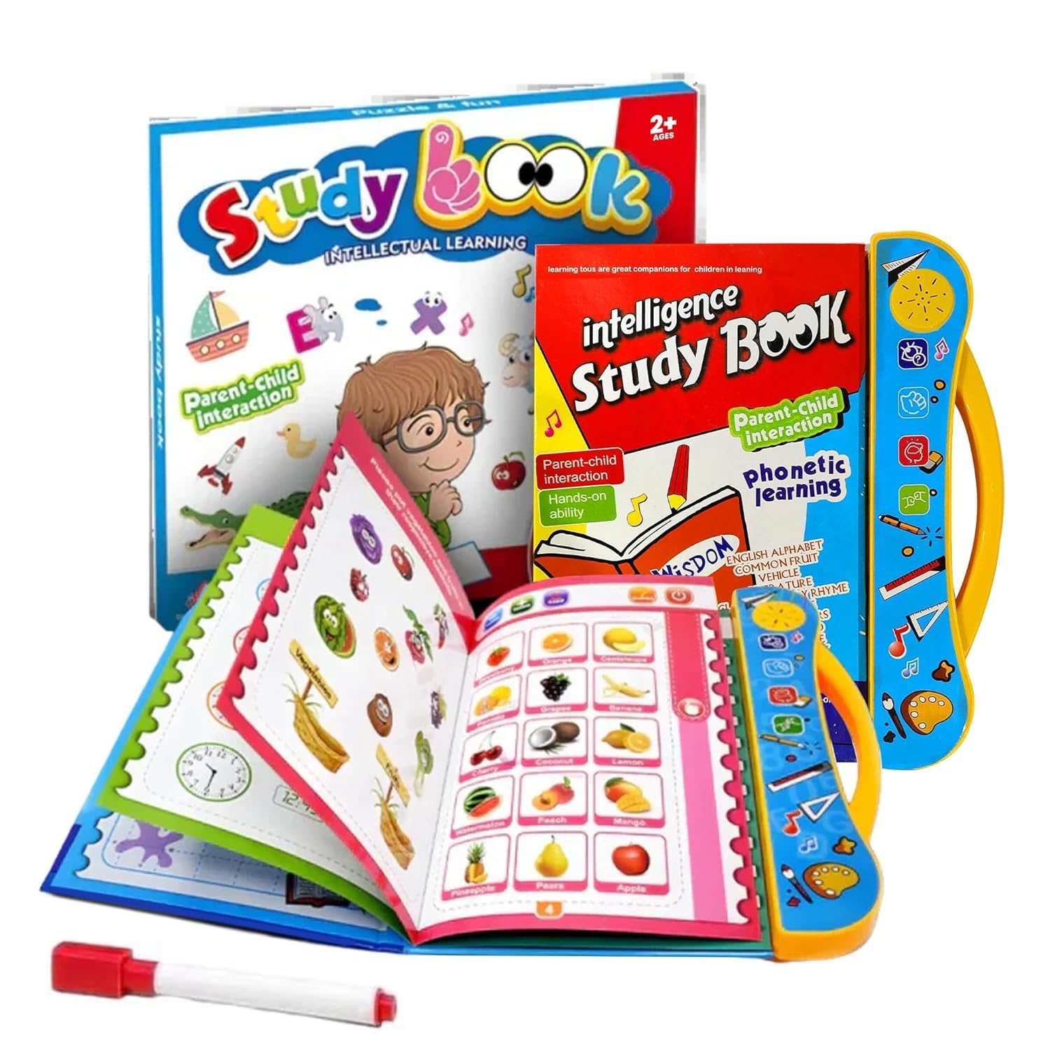 “AR Toys & Games Store Musical Intelligence Learning E-Book for Kids - Interactive Touch Educational Toy with Alphabets, Numbers, Shapes & Phonics for Toddlers (Ages 2-7)"