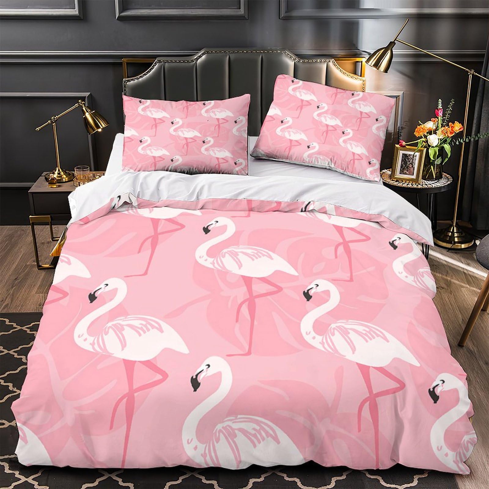 Housse de couette 200x200 feu d'artifice 3D en microfibre douce et hypoallergénique pour lit double
