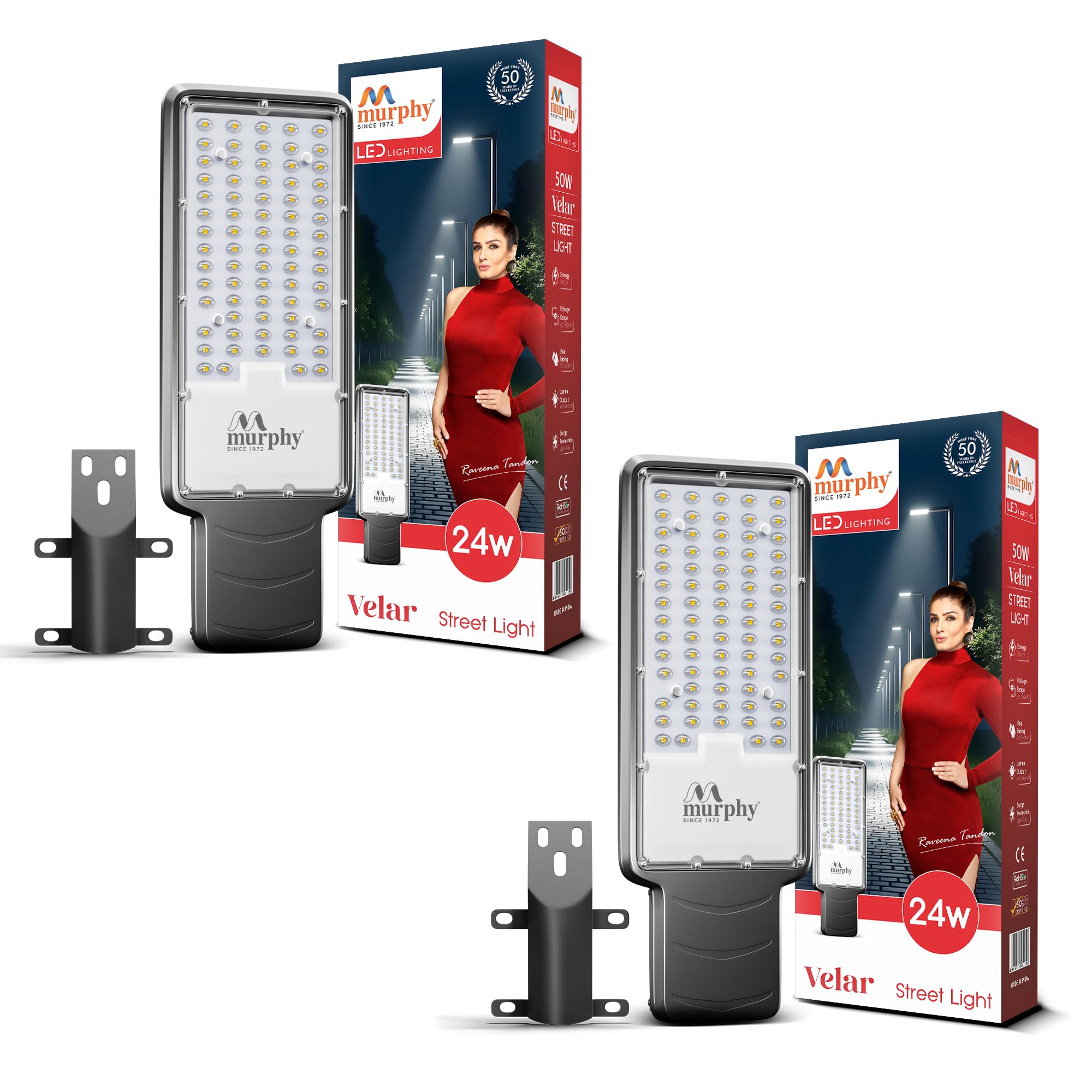 Murphy LED Street Lights - 3600 Lumens, Waterproof & Auto On/Off -20