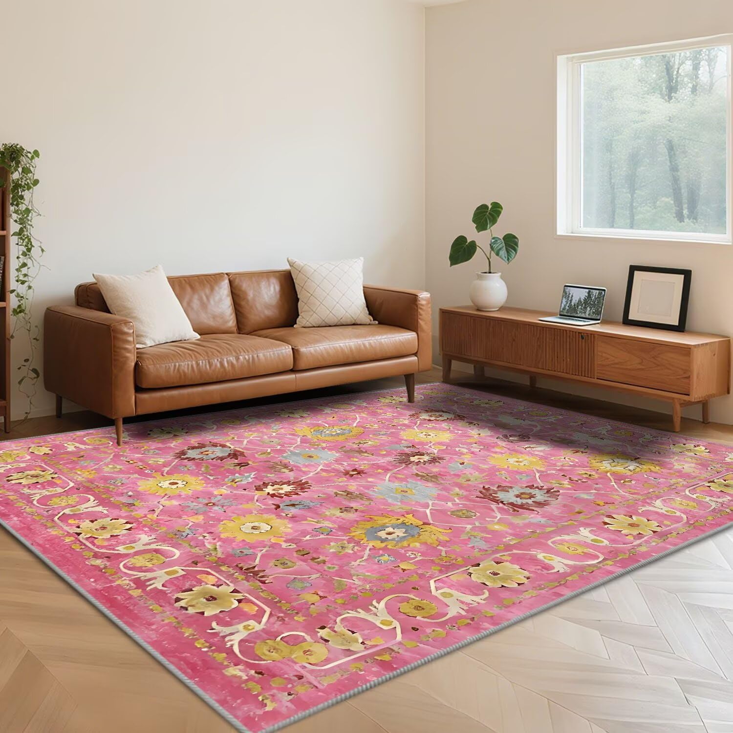 Tapis antidérapant lavable de cuisine et salon pour un intérieur moderne et propre