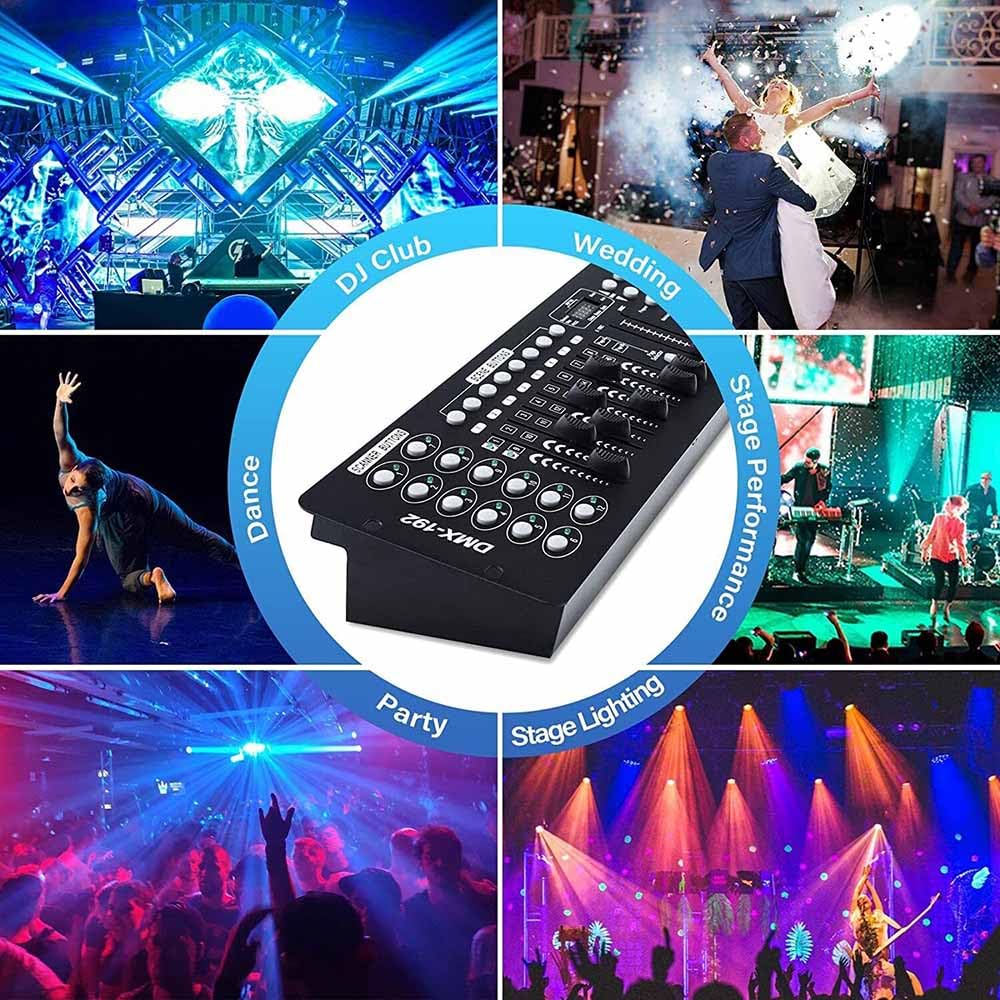 DMX Controller DMX 512 Controller 192 Canali Dmx Console 240 Scenes per lampada da palco, Moving Head, DJ, Disco, Club, Feste