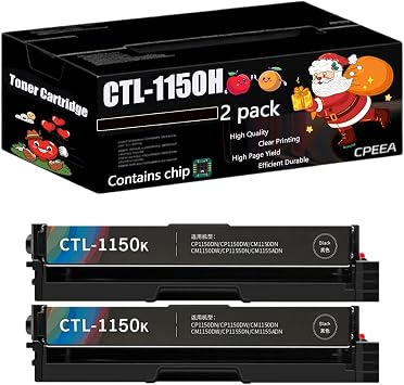 Compatible for Pantum CTL-1150HK Toner Cartridge Work for Pantum CP1155DN CM1150DN CP1150DN CP1150DW CM1155ADN CM1155ADN Printers, with Chip, High Yield 3000 Pages, Clear Printing 2 Pack Black