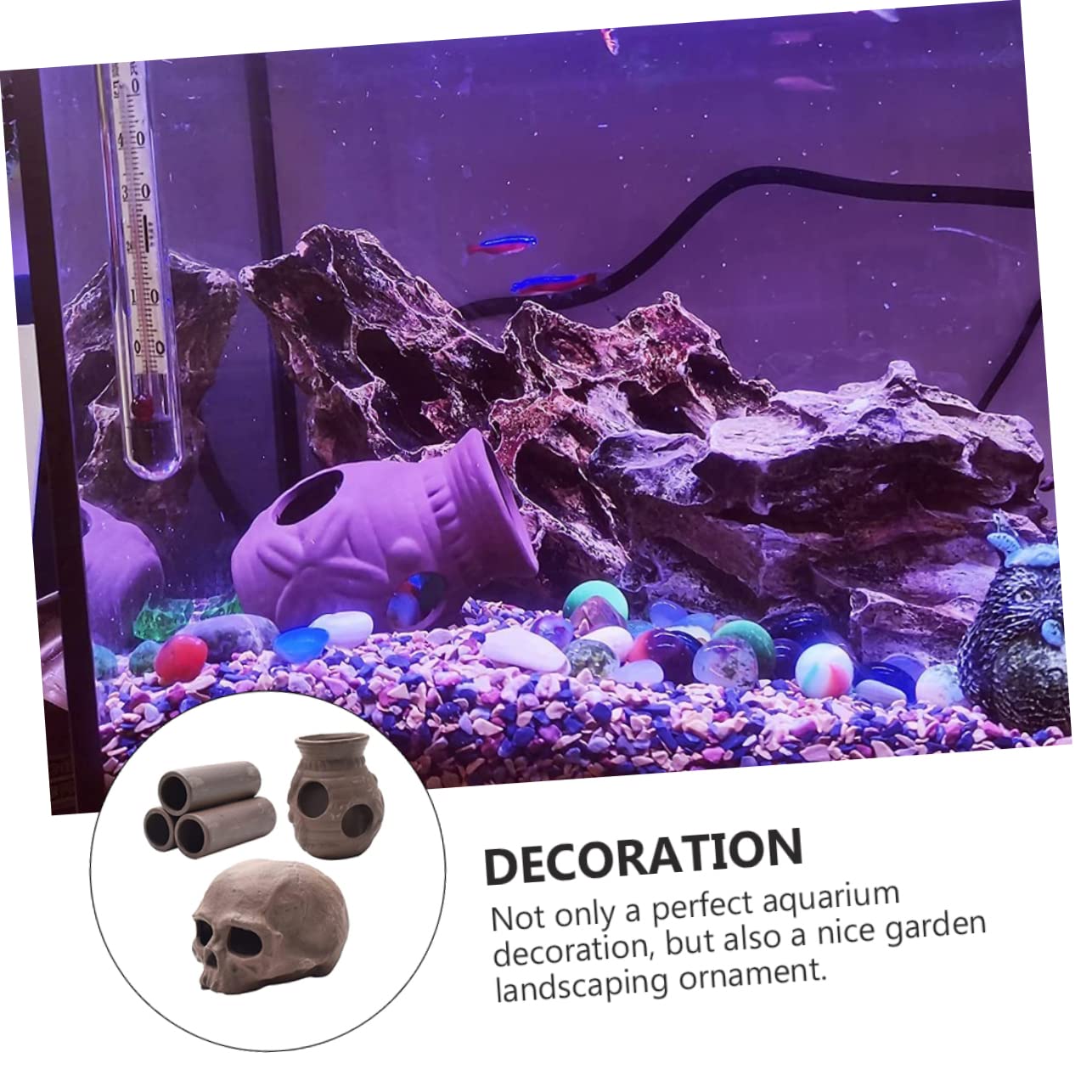 Sosoport 6stücke Aquarium Dekoration Töpfe - Versteckhöhlen Für Fische Und Garnelen Züchten Und Natürliche Für Aquarien