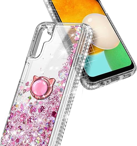 Miniatura 6 de NZND Funda para Galaxy A14 5G, funda para Samsung Galaxy A14 con protector de pantalla de vidrio templado (cobertura máxima), soporte de