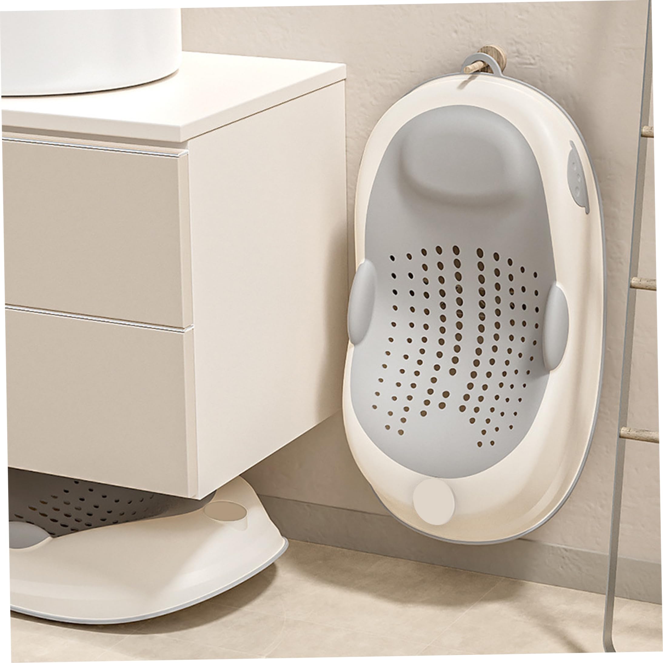 Supporto per il bagnetto - Seggiolino per vasca da bagno portatile per neonati fino a 6 mesi, bagnetto da viaggio compatto adatto alla maggior parte delle vasche e dei lavandini, Essentials