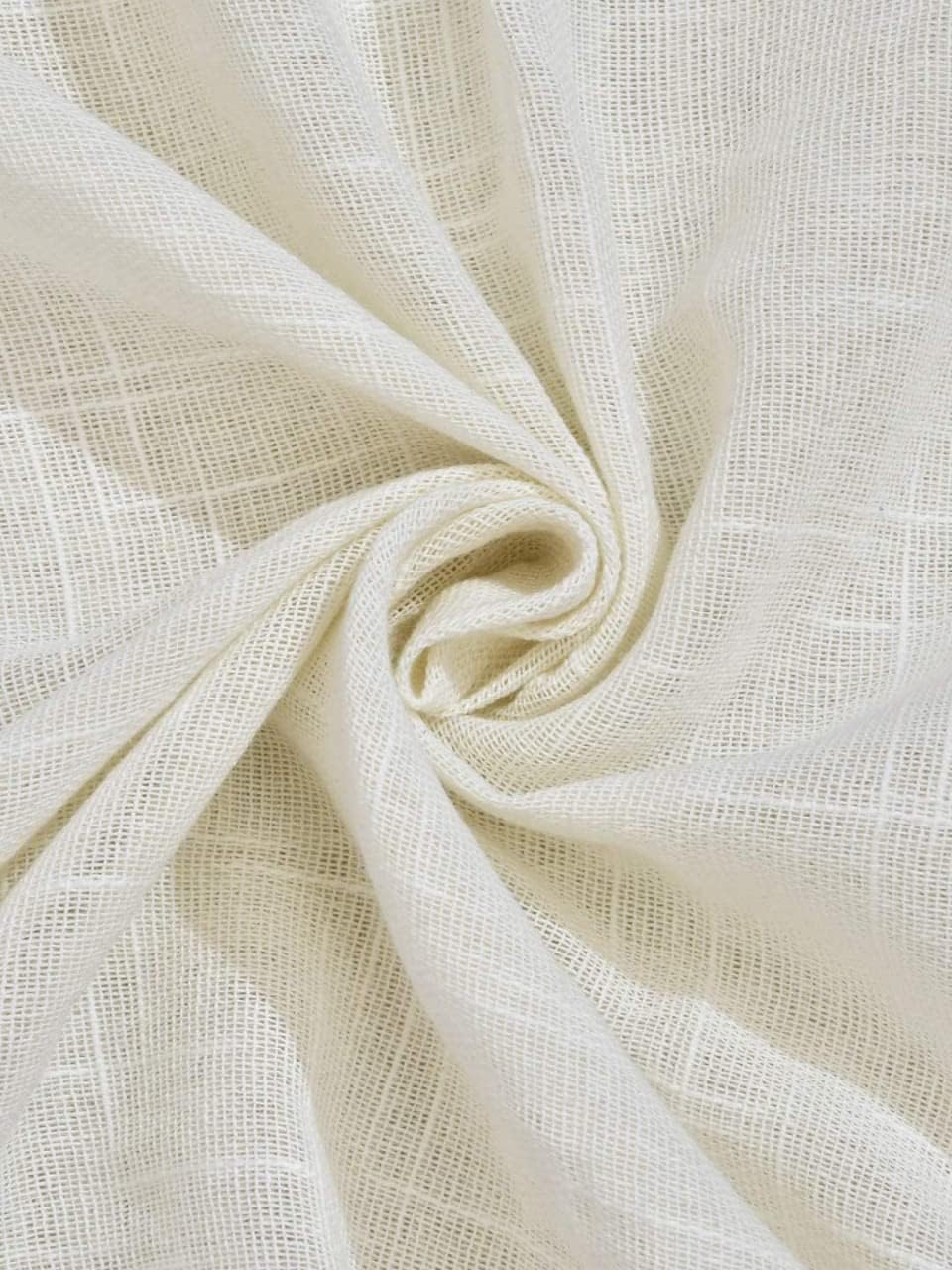 Cotton Linen Fabric Material for Curtain Sofa Furnishing Upholstery Sheer Curtains Cushions and Craft Unstitched Fabric Cloth Material (Cream-1 Meter)-image-27
