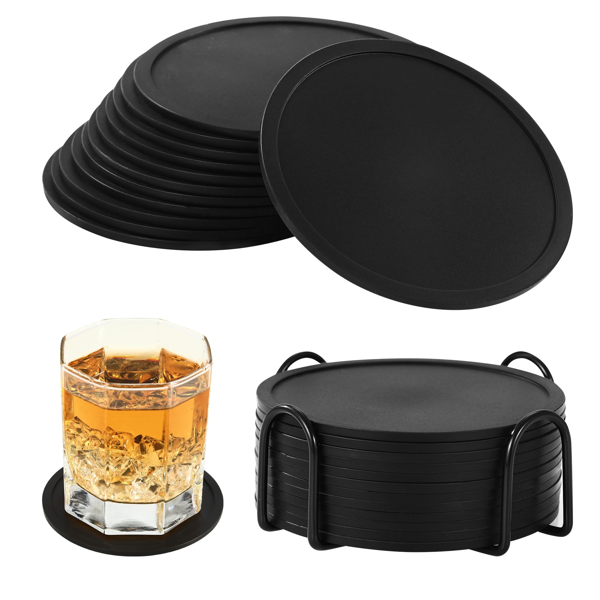 lot 12 dessous de verre silicone