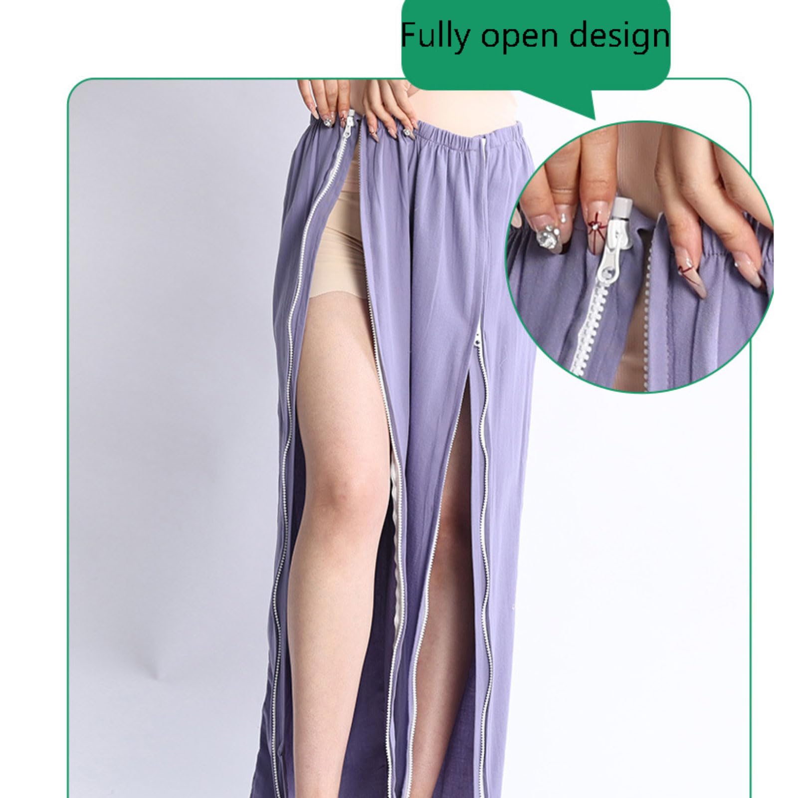 Tuta da infermiera 1 Set Abbigliamento Infermieristica da Donna Camice da Paziente in Puro Cotone Completamente Aperto Post Chirurgia Aiuto Infermieristico con Cerniere Adatto