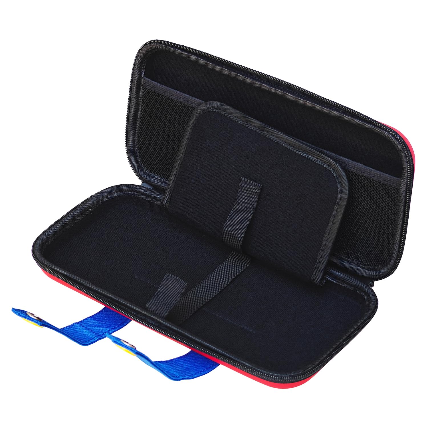 PEYANZ Carrying Case for Nintendo Switch 2, Portable Hard Shell Protective Travel Carrying Case, with 10 Games Card Slots (Red&Blue) - Image 3