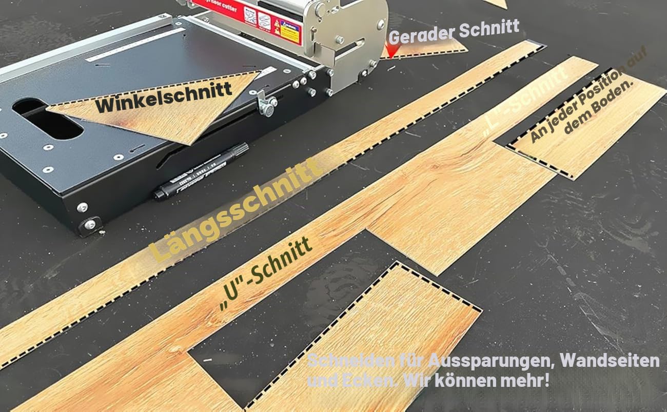 LVT-333 Pro Vinyl-Bodenschneider für VCT, LVT, PVC, LVP, WPC und starre Kern-Vinylplatte