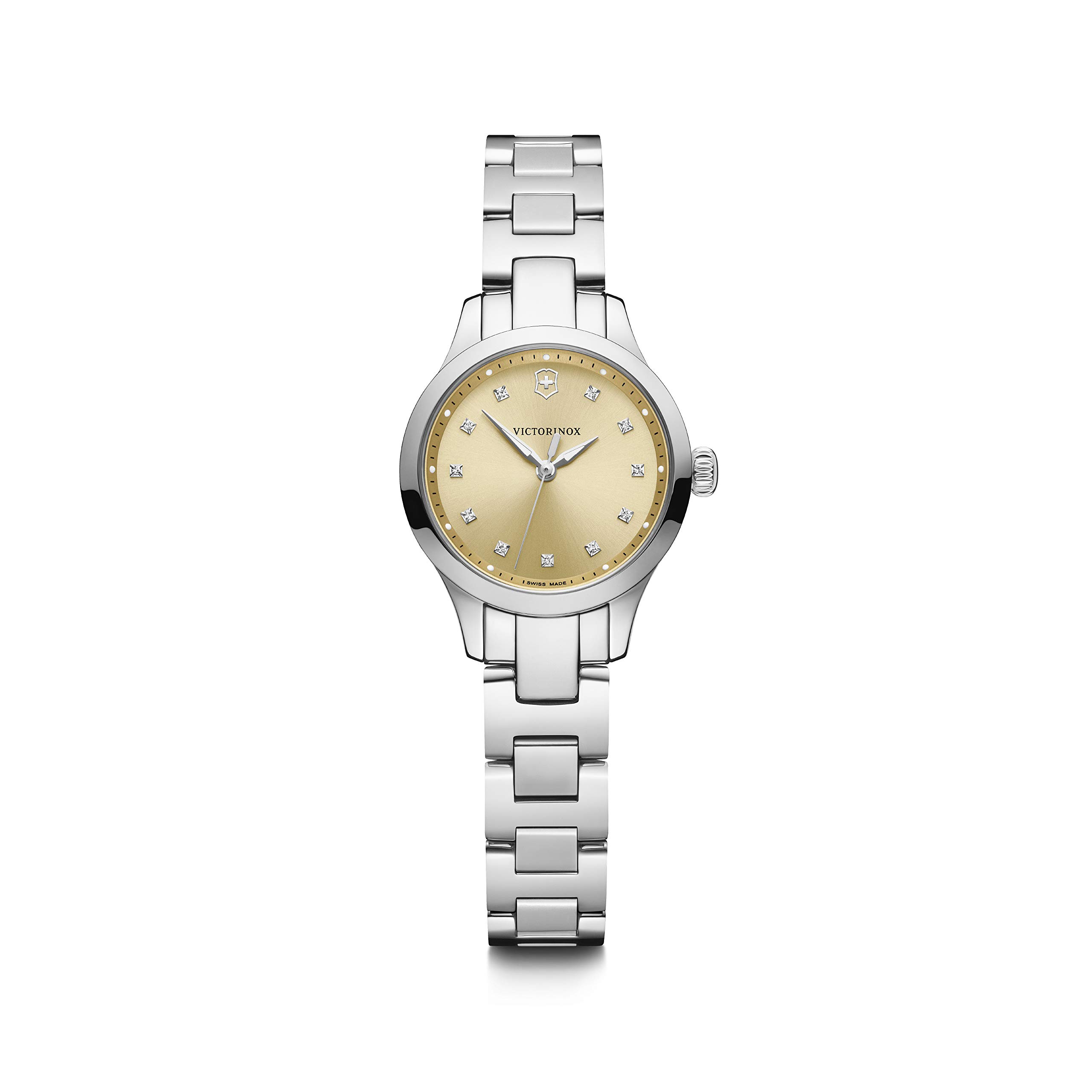 Victorinox Swiss Analog Watch for Women - Yellow Dial with Stainless Steel Bracelet, Stylish Wrist Watch for Festive, Business and Casual Wear - Alliance XS (28 mm) (B083P4WGWR) Amazon Price History, Amazon Price Tracker