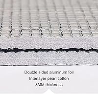 Vista 4 de Película de teñido de ventana con control de calor 99% anti UV, película aislante 100% de bloqueo de luz, visera solar de papel de aluminio