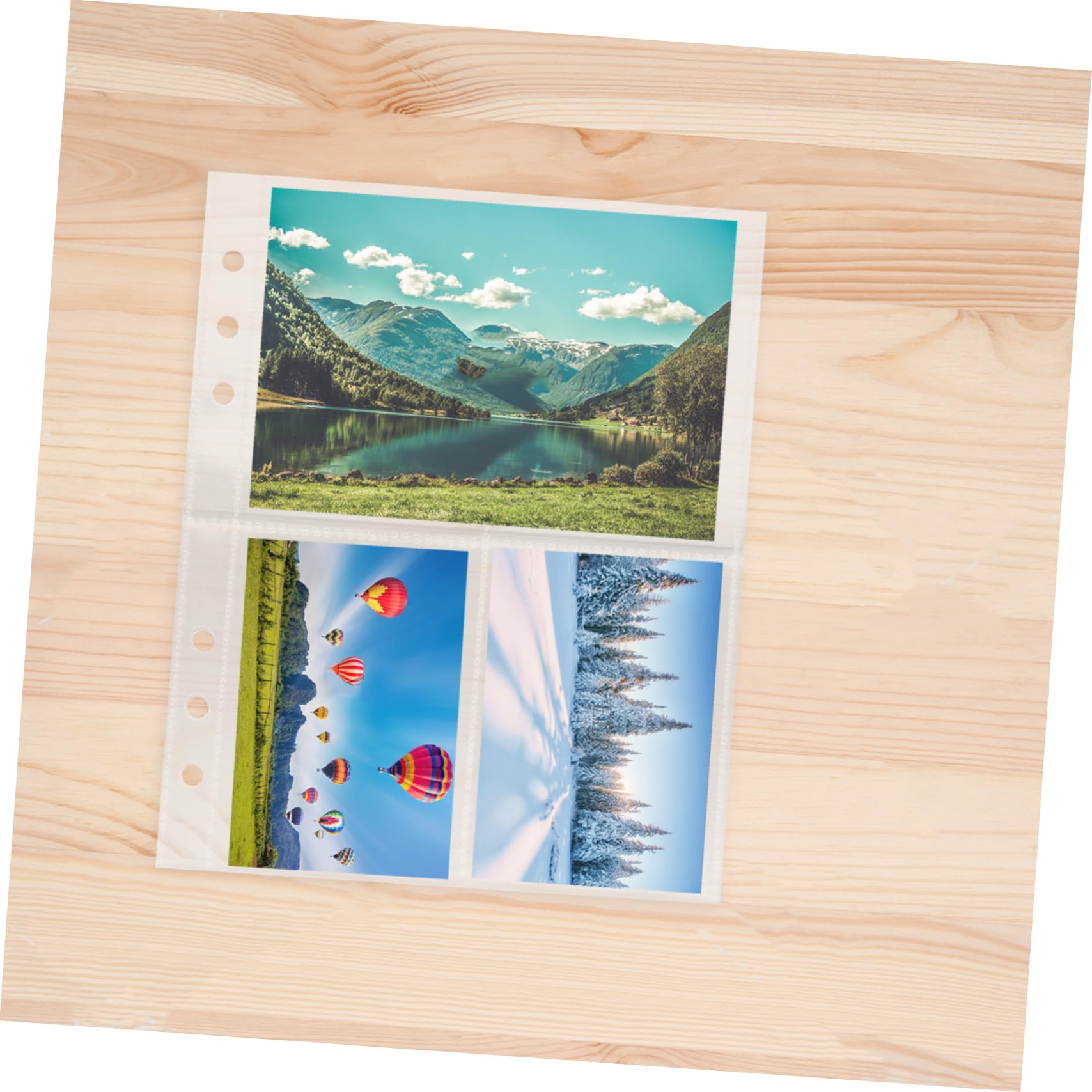 ERINGOGO Card Album Pages 3 Books A5 Size Photo Album Binder Pp Material 10 Pages Per Set 1-4 Slots