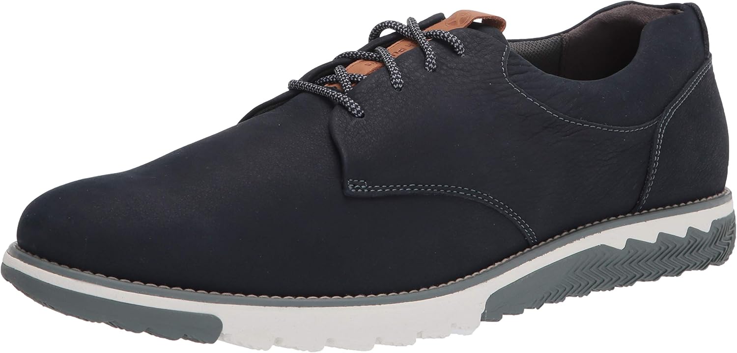 Hush Puppies Men's Seasonal Expert Plain Toe Laceup Oxford, Navy Nubuck, 11.5