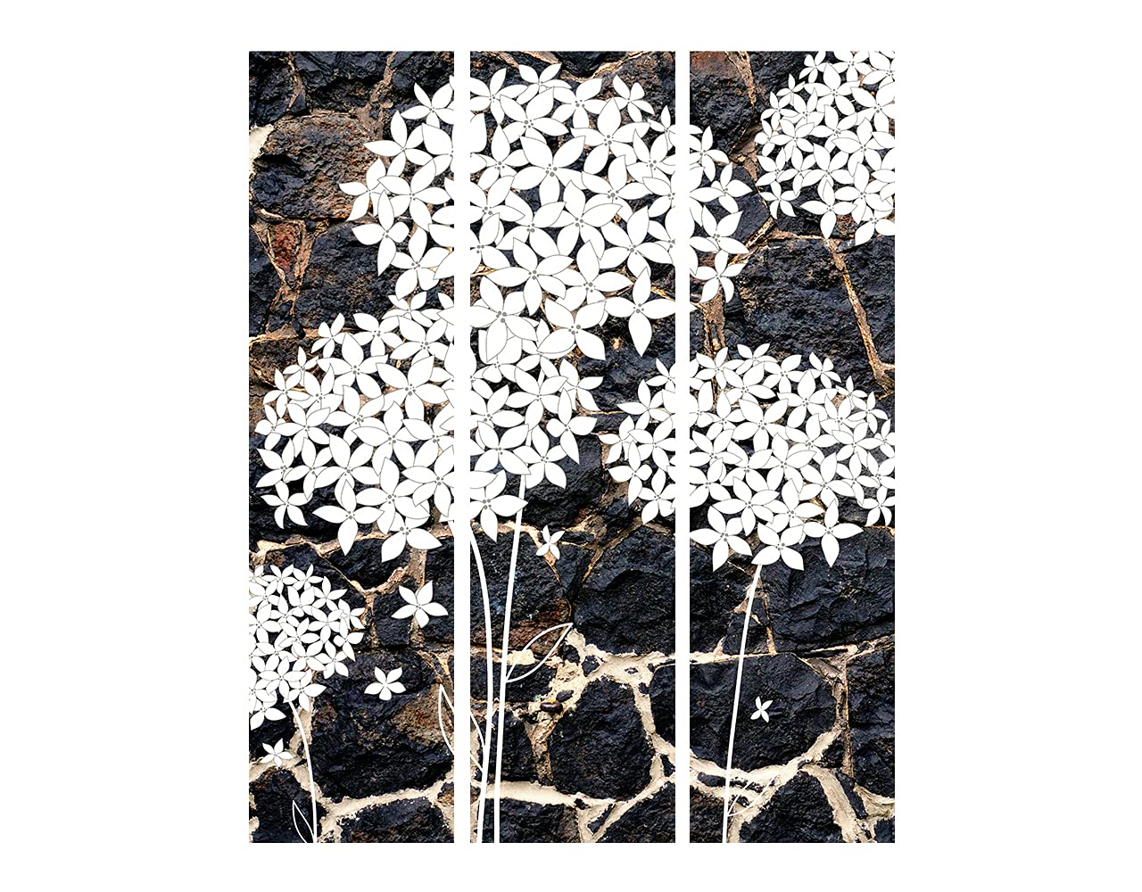 murando - Paravento da Interno Fonoassorbente, 3 Pannelli, 135x172 cm