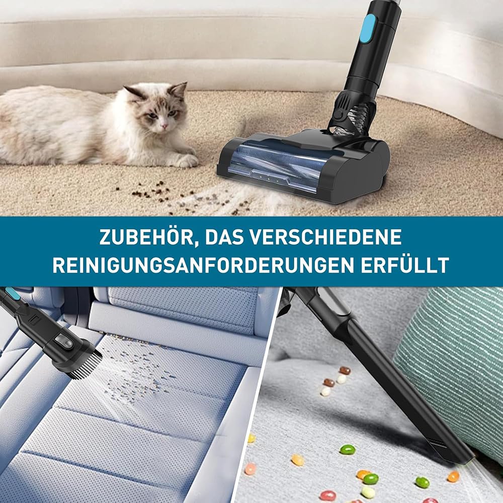 Akku Staubsauger mit Tierhaardüse, für Makita 18V 2X 5.5AH Akku,3-in-1 Kabelloser Akkustaubsauger, 0.6L Staubbehälter,Smart Display,für Tierhaare, Teppich, Hartboden