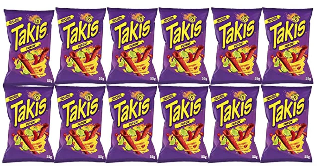 Buy Takis Fuego Crisps 55g (Pack of 12) Online at desertcartUAE