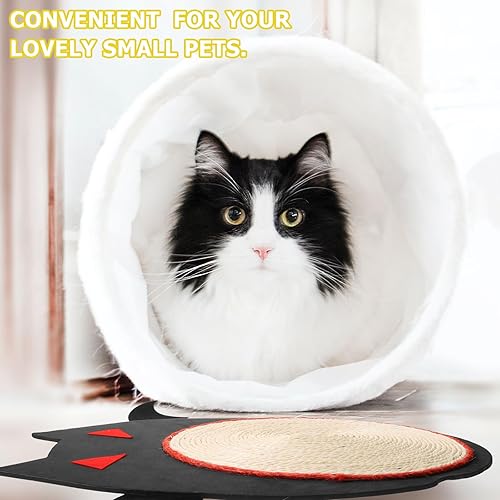 Miniatura 7 de iplusmile Alfombrilla para rascar para gatos de Halloween, con forma de murciélagos, 12 x 12 pulgadas