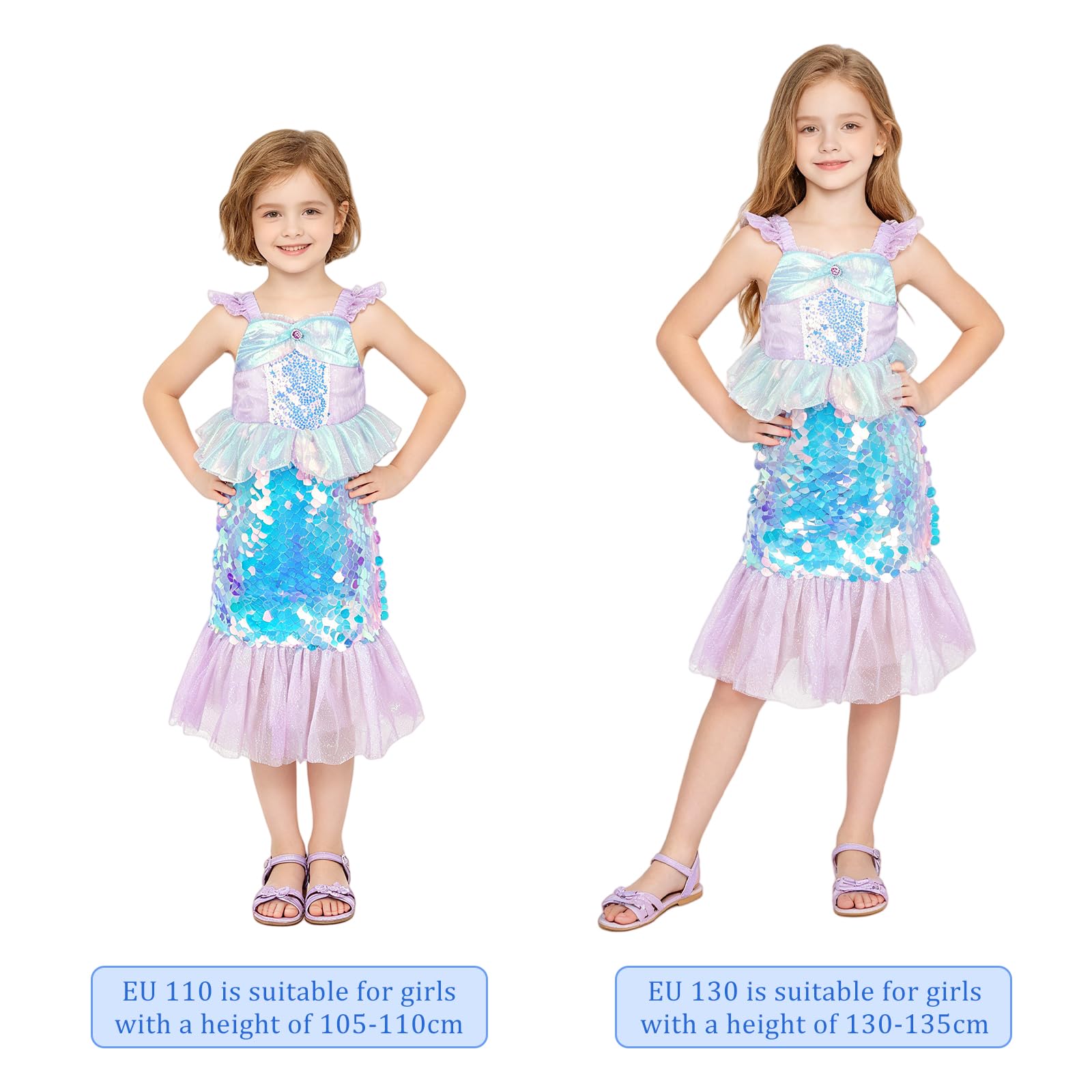 Mädchen Kleid (95-140cm) 4-9 Jahre Geschenkset mit Accessoires | Ärmellos Prinzessin-Stil Baumwollfutter,für Geburtstag Hochzeit Sommerfest Party,Kindertag