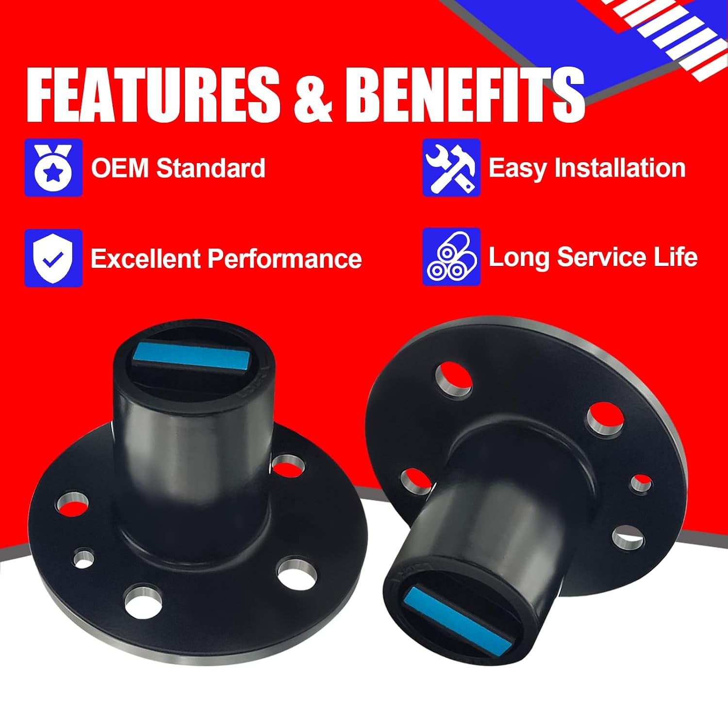 SMMS 428 Set of 2 Locking Hubs Replacement for Ford Ranger, Explorer, for Mazda Navajo B2300, B3000, B4000 1983-1997, 27 Splines