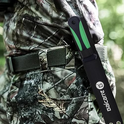 Miniatura 5 de Cuchillo de jardín de acero inoxidable con mango verde, cortador de césped de doble cara de 7.8 pulgadas, cuchillo de jardín de reparación de césped