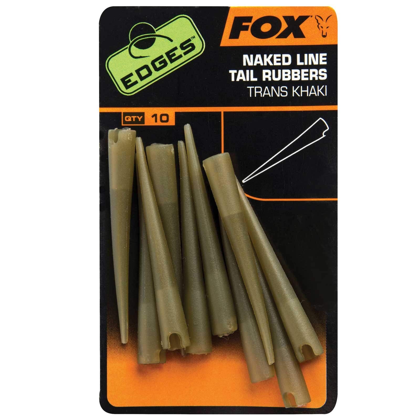 Fox Edges Nakes Line Tail Rubbers - Trans Khaki