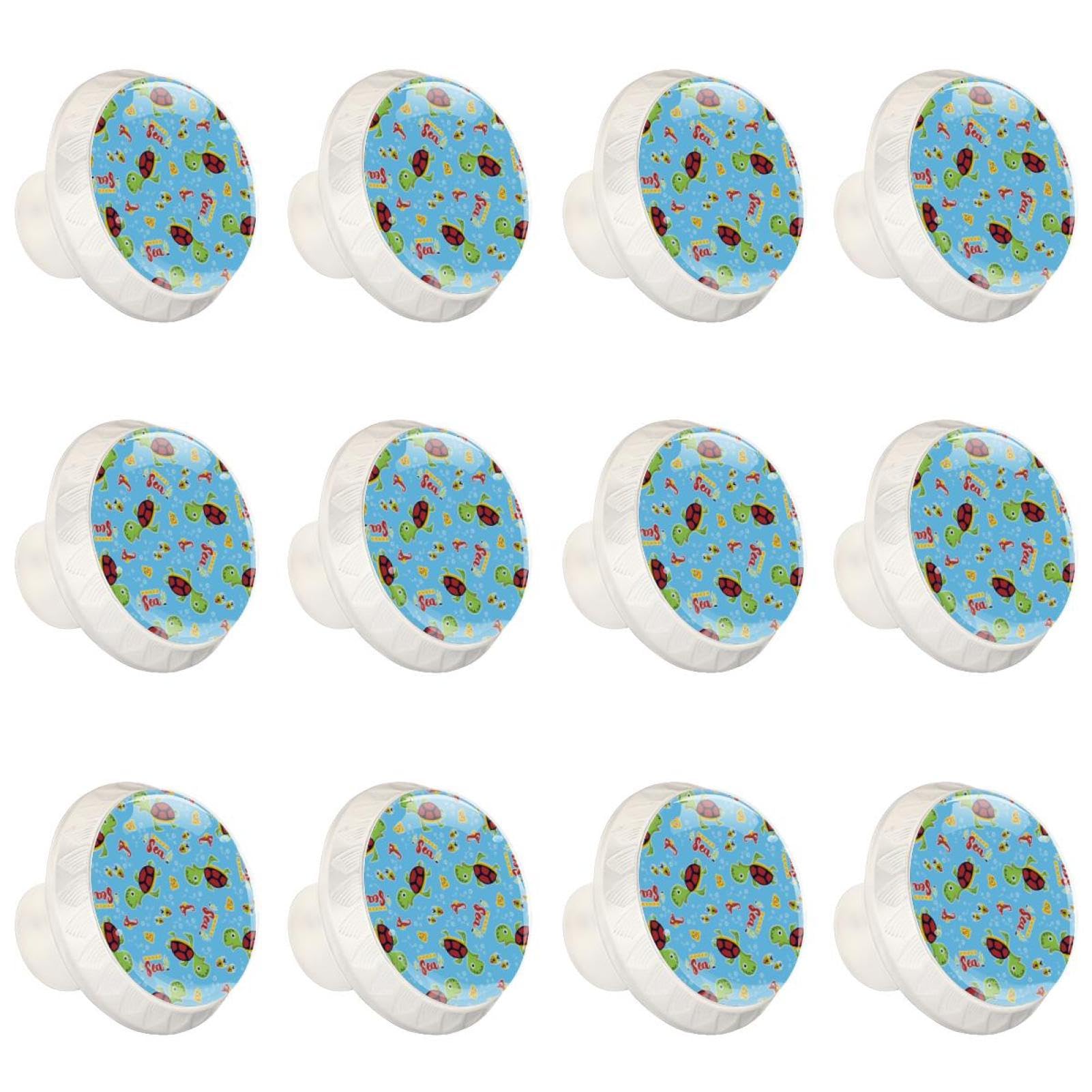 Boutons de tiroir en verre cristal tortue poignée meuble cuisine